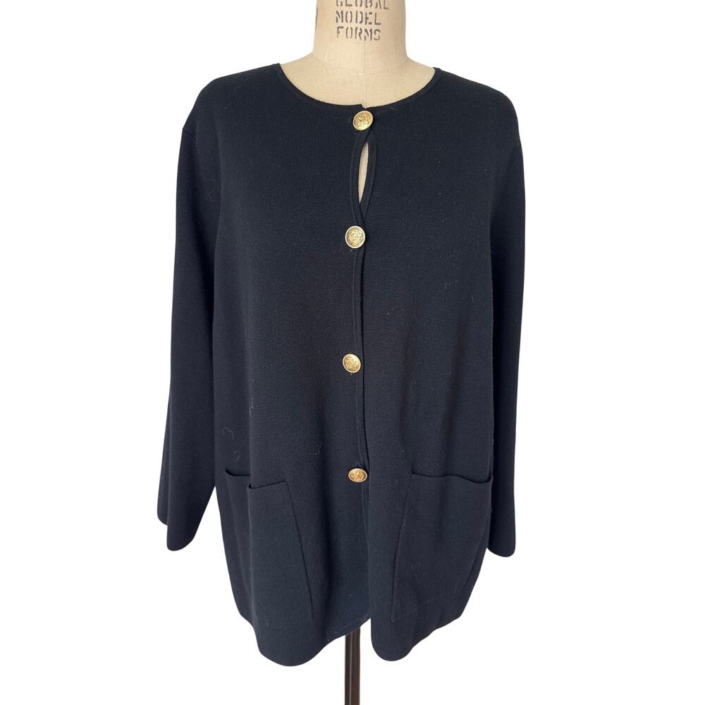 J.Crew Giselle Sweater-Blazer in Black Size Large